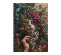 Jigsaw Puzzles 300 PCS for Adults Whiskered Bloom Jigsaws for Adults Brain Teaser Game For Family Fun Help The Brain Exercise 300 PCS