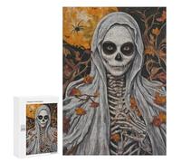 Jigsaw Puzzles 300 PCS for Adults Witchy Portrait II - Gothic Skeleton Bride Teenagers Puzzles Hands-on Game Precision Cutting Help The Brain Exercise 300 PCS