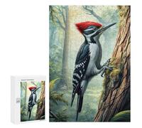 Jigsaw Puzzles 300 PCS for Adults Woodpecker on Tree Jigsaw Puzzle Anti-Stress Toys For Family Fun Deal As Gifts for The Whole Family 300 PCS