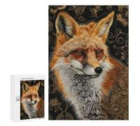 Jigsaw Puzzles 300 PCS for Teenagers Gilded Fox Art Print Puzzles for Teenagers But Fun And Humorous Educational Challenge Toy Intellectual Game 300 PCS
