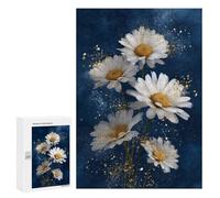 Jigsaw Puzzles 300 PCS for Teenagers Glowing Daisy Bouquet Jigsaw Puzzles for Adults Enhance Memory Parent-child Interaction Toy Intellectual Game 300 PCS