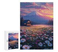 Jigsaw Puzzles 300 PCS for Teenagers Mountain Cabin Serenity -2 Jigsaw Puzzles for Adults Enhance Memory Parent-child Interaction Toy Intellectual Game 300 PCS