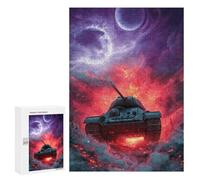 Jigsaw Puzzles 300 PCS for Teenagers Sci-Fi Tank Battle Scene Jigsaw Puzzles for Adults Enhance Memory Parent-child Interaction Toy Intellectual Game 300 PCS