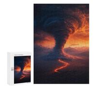 Jigsaw Puzzles 300 PCS for Teenagers Tornado in Mountains Jigsaw Puzzles for Adults Enhance Memory Parent-child Interaction Toy Intellectual Game 300 PCS