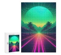 Jigsaw Puzzles 300 PCS for Teenagerss Abstract Synthwave Dreams Jigsaw for Adults DIY Toys Analysis And Logic Deal As Gifts for The Whole Family 300 PCS