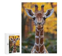 Jigsaw Puzzles 300 PCS for Teenagerss Adorable Giraffe Portrait Puzzles for Adults Fun Games Difficult Hard Challenging To Complete 300 PCS