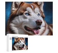 Jigsaw Puzzles 300 PCS for Teenagerss Alaskan Malamute Portrait Jigsaw Puzzle DIY Toys A Work of Art Deal As Gifts for The Whole Family 300 PCS