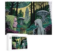Jigsaw Puzzles 300 PCS for Teenagerss Alien Forest Encounter Jigsaws for Adults Hands-on Game But Fun And Humorous Deal As Gifts for The Whole Family 300 PCS