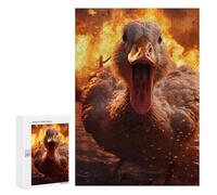Jigsaw Puzzles 300 PCS for Teenagerss Angry Goose Fire Explosion Adult Puzzles Relax Games Wall Art Deal As Gifts for The Whole Family 300 PCS