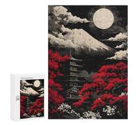 Jigsaw Puzzles 300 PCS for Teenagerss Black Mount Fuji Night Jigsaw for Adults Hands-on Game Wall Art Challenging To Complete 300 PCS