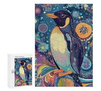 Jigsaw Puzzles 300 PCS for Teenagerss Blue Penguin on A Tree Branch - Surreal Nature Art Jigsaw for Adults Hands-on Game But Fun And Humorous for Birthday, Chrismas 300 PCS