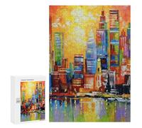 Jigsaw Puzzles 300 PCS for Teenagerss Bright New York City Jigsaw for Adults Hands-on Game Wall Art Challenging To Complete 300 PCS