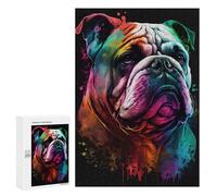 Jigsaw Puzzles 300 PCS for Teenagerss Bulldog Style 2 Jigsaws for Adults Toy Wall Decor Difficult Hard Challenging To Complete 300 PCS