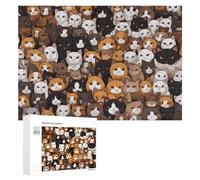 Jigsaw Puzzles 300 PCS for Teenagerss Cat Crowd Compilation Jigsaws for Adults Hands-on Game But Fun And Humorous Deal As Gifts for The Whole Family 300 PCS