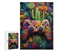 Jigsaw Puzzles 300 PCS for Teenagerss Colorful Desert Cactus Controller Jigsaws for Adults Hands-on Game But Fun And Humorous Deal As Gifts for The Whole Family 300 PCS