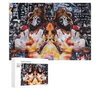 Jigsaw Puzzles 300 PCS for Teenagerss Colorful Ganesh Statues with Graffiti Background Jigsaws for Adults Hands-on Game But Fun And Humorous Deal As Gifts for The Whole Family 300 PCS