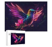 Jigsaw Puzzles 300 PCS for Teenagerss Colorful Hummingbird in Flight -1 Jigsaw Puzzle DIY Toys A Work of Art Deal As Gifts for The Whole Family 300 PCS