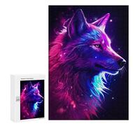 Jigsaw Puzzles 300 PCS for Teenagerss Colorful White Wolf Jigsaws for Adults Hands-on Game But Fun And Humorous Birthday Present, Gifts, 300 PCS