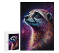 Jigsaw Puzzles 300 PCS for Teenagerss Cosmic Otter Portrait-2 Puzzles for Adults Fun Games Difficult Hard Challenging To Complete 300 PCS