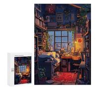 Jigsaw Puzzles 300 PCS for Teenagerss Cozy Study Room with Plants Jigsaws for Adults Hands-on Game But Fun And Humorous Deal As Gifts for The Whole Family 300 PCS