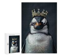 Jigsaw Puzzles 300 PCS for Teenagerss Cute Penguin King Jigsaws for Adults Hands-on Game But Fun And Humorous Birthday Present, Gifts, 300 PCS
