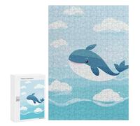 Jigsaw Puzzles 300 PCS for Teenagerss Cute Whale Kawaii Nursery Jigsaws for Adults Relax Games Precision Cutting Deal As Gifts for The Whole Family 300 PCS