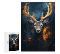 Jigsaw Puzzles 300 PCS for Teenagerss Deer Fantasy Puzzles for Adults Fun Games Difficult Hard Challenging To Complete 300 PCS