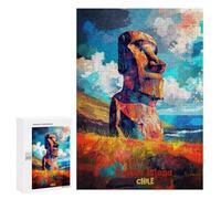 Jigsaw Puzzles 300 PCS for Teenagerss Easter Island Art Jigsaw for Adults DIY Toys Analysis And Logic Deal As Gifts for The Whole Family 300 PCS