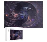 Jigsaw Puzzles 300 PCS for Teenagerss Enchanted Feathered Being in Cosmic Orbit Jigsaws for Adults Hands-on Game But Fun And Humorous Deal As Gifts for The Whole Family 300 PCS