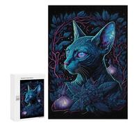 Jigsaw Puzzles 300 PCS for Teenagerss Enchanted Sphynx Portrait Jigsaw for Adults Hands-on Game Wall Art Challenging To Complete 300 PCS