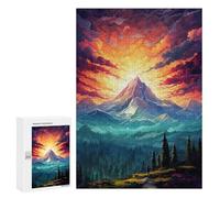 Jigsaw Puzzles 300 PCS for Teenagerss Epic Mountains Aurora Jigsaws for Adults Hands-on Game But Fun And Humorous Birthday Present, Gifts, 300 PCS