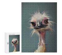 Jigsaw Puzzles 300 PCS for Teenagerss Funny Ostrich Portrait Jigsaws for Adults Toy Wall Decor Difficult Hard Challenging To Complete 300 PCS