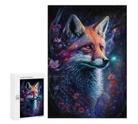 Jigsaw Puzzles 300 PCS for Teenagerss Galactic Fox Fantasy Art Puzzles for Adults Fun Games Difficult Hard Challenging To Complete 300 PCS