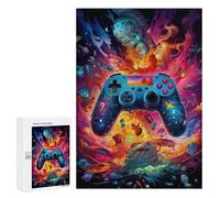 Jigsaw Puzzles 300 PCS for Teenagerss Galactic Gaming Odyssey Jigsaw for Adults Hands-on Game Wall Art Challenging To Complete 300 PCS