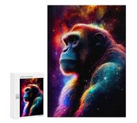 Jigsaw Puzzles 300 PCS for Teenagerss Galactic Gorilla Portrait Jigsaw for Adults Hands-on Game But Fun And Humorous for Birthday, Chrismas 300 PCS