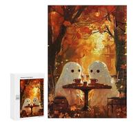 Jigsaw Puzzles 300 PCS for Teenagerss Ghosts Drinking Coffee Jigsaws for Adults Hands-on Game But Fun And Humorous Birthday Present, Gifts, 300 PCS