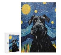 Jigsaw Puzzles 300 PCS for Teenagerss Giant Schnauzer Starry Jigsaw for Adults Hands-on Game But Fun And Humorous for Birthday, Chrismas 300 PCS