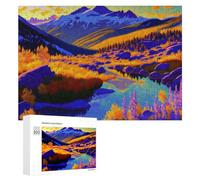Jigsaw Puzzles 300 PCS for Teenagerss Golden Valley Reflections Jigsaw Puzzle DIY Toys A Work of Art Deal As Gifts for The Whole Family 300 PCS
