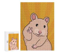 Jigsaw Puzzles 300 PCS for Teenagerss Hamster Meme Pop Art Jigsaw for Adults DIY Toys Analysis And Logic Deal As Gifts for The Whole Family 300 PCS