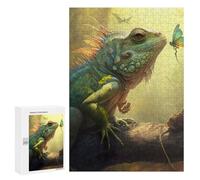 Jigsaw Puzzles 300 PCS for Teenagerss Iguana on Branch Jigsaws for Adults Hands-on Game But Fun And Humorous Birthday Present, Gifts, 300 PCS