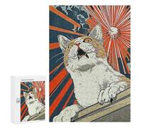 Jigsaw Puzzles 300 PCS for Teenagerss Japan Funny Cat Jigsaw for Adults Hands-on Game But Fun And Humorous for Birthday, Chrismas 300 PCS