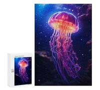 Jigsaw Puzzles 300 PCS for Teenagerss Jellyfish Bioluminescence Jigsaw for Adults Hands-on Game But Fun And Humorous for Birthday, Chrismas 300 PCS
