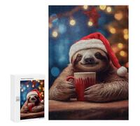 Jigsaw Puzzles 300 PCS for Teenagerss Lazy Sloth Hot Chocolate Jigsaws for Adults Hands-on Game But Fun And Humorous Birthday Present, Gifts, 300 PCS