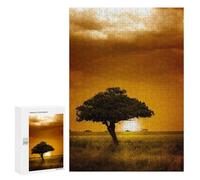 Jigsaw Puzzles 300 PCS for Teenagerss Lonely Tree at Sunset Jigsaws for Adults Hands-on Game But Fun And Humorous Deal As Gifts for The Whole Family 300 PCS