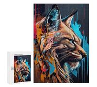 Jigsaw Puzzles 300 PCS for Teenagerss LYNX Panorama Set Right 1 Jigsaw for Adults Hands-on Game But Fun And Humorous for Birthday, Chrismas 300 PCS