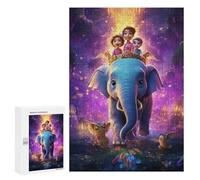 Jigsaw Puzzles 300 PCS for Teenagerss Magic Elephant Adventure Jigsaw Puzzle DIY Toys A Work of Art Deal As Gifts for The Whole Family 300 PCS