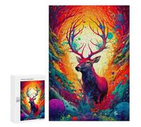 Jigsaw Puzzles 300 PCS for Teenagerss Magical Deer Forest Jigsaw for Adults Hands-on Game Wall Art Challenging To Complete 300 PCS