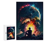 Jigsaw Puzzles 300 PCS for Teenagerss Moonlit Reflections Cosmic Serenity Jigsaw for Adults Hands-on Game Wall Art Challenging To Complete 300 PCS