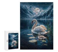 Jigsaw Puzzles 300 PCS for Teenagerss Moonlit Swan Serenity Jigsaws for Adults Toy Wall Decor Difficult Hard Challenging To Complete 300 PCS