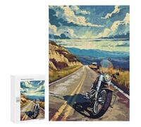 Jigsaw Puzzles 300 PCS for Teenagerss Motorcycle Biker Scenery Jigsaw for Adults Hands-on Game But Fun And Humorous for Birthday, Chrismas 300 PCS